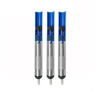 HavenDomicile Desoldering Pump Set Anti Static Soldering Suction Tool With Double Layer Sealing Ring Design Aluminum Construction For Electronic Circuit Board Repair Blue Silver 3 Pack