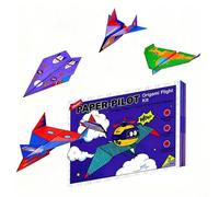 HavenDomicile DIY Paper Airplane Book With 48 Multicolored Sheets, Step-by-Step Folding Instructions For Creative Crafting Fun(48pc)