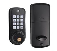 HavenDomicile Electronic Keypad Door Lock Deadbolt Smart Digital Security System Keyless Entry With Anti Peeping Password Automatic Locking(Black)