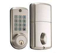 HavenDomicile Electronic Keypad Door Lock Deadbolt Smart Digital Security System Keyless Entry With Anti Peeping Password Automatic Locking(Silver)