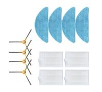 HavenDomicile For ABIR X6 X8 Vacuum Cleaner Replacement Kit Side Brushes Filters Mop Cloths Roller Brushes For Robot Vacuum Maintenance