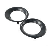HavenDomicile Front Fog Light Lamp Cover Trim Set Compatible for BMW X3 E83 LCI 2007-2010 Models Unpainted Black Plastic Replacement Part 51113423789