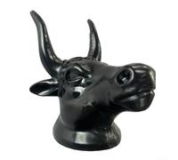 HavenDomicile Guitar Wall Mount HangerBull Head Shape Guitar Holder Wall Mount Hook Bracket for Bass for Ukulele and Electric Guitars Display Stand Storage Holder (Black)