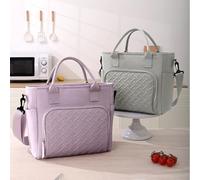 HavenDomicile Insulated Lunch Box With Shoulder Strap Large Capacity Cooler Tote For Adults Office Picnic Travel Waterproof Leakproof Bag 11.8L(Green)