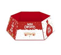 HavenDomicile Metal Christmas Tree Collar Base Decorative Ring, With Tree Snowflake Pattern, For Home Holiday Decor, 60x80x25cm(06)