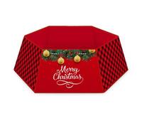 HavenDomicile Metal Christmas Tree Collar Base Decorative Ring, With Tree Snowflake Pattern, For Home Holiday Decor, 60x80x25cm(02)
