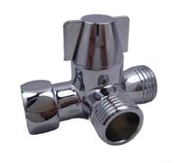 HavenDomicile Metal Shower Flow Control Valve, Two Way Water Diverter, Bathroom Plumbing Fixture Easy Mount Design