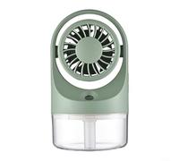 HavenDomicile Portable Rechargeable Misting Fan With Water Spray Humidifier, Foldable USB Cooling Device For Home, Travel, 70Ml Tank(Green)