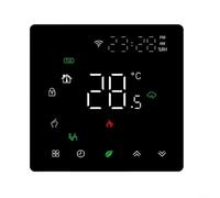 HavenDomicile Smart WiFi Programmable Thermostat With Voice Control Compatible For Alexa, 0.5°C Precision Temperature Management For Water Or Electric Underfloor Heating, Black