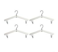 HavenDomicile Travel Foldable Hangers 4-Pack ABS Lightweight Portable Clothes Sock Organizers Space-Saving Collapsible Wardrobe Accessories(White)