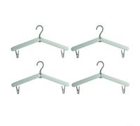HavenDomicile Travel Foldable Hangers 4-Pack ABS Lightweight Portable Clothes Sock Organizers Space-Saving Collapsible Wardrobe Accessories(Green)