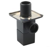 HavenDomicile Triangle Angle Valve Faucet Bathroom Bidet Wall Mounted Tap Male Thread Faucet Quarter Turn Low High Pressure Shut Off Valves(Black)