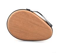 HavenDomicile Waterproof EVA Table Tennis Racket Case for 2 Paddles and Balls, Shockproof Protection (1 Brown)