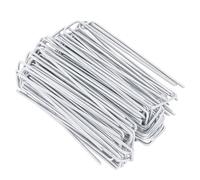Havendro 100x Galvanised Steel Weed Membrane Pins 6 inch Pegs in Silver Havendro Silver