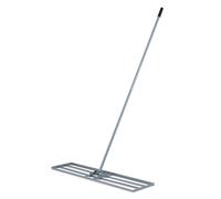 Havendro 106x25cm Silver Heavy Duty Metal Lawn Level Rake | Size: 106x25 cm Havendro Silver 106x25 cm