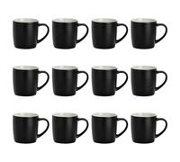 Havendro 12x 350ml Matt Black Coffee Mugs Ceramic Tea Latte Cappuccino Set Havendro Black