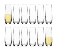 Havendro 12x Corto Stemless Champagne Flutes 230ml Clear Prosecco Cava Wine Havendro Clear
