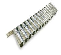 Havendro 15pc 1/2" Drive Deep Socket Set - 10-24mm CR-V 6pt Metric Long on Rail in Silver Havendro Silver