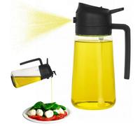 Havendro 1x 470ml 2-in-1 Glass Olive Oil Spray Bottle in Clear Havendro Clear