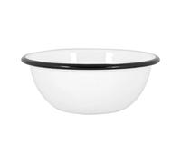 Havendro 1x Black 16cm White Enamel Cereal Bowl Metal Havendro White