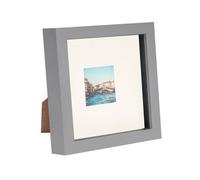 Havendro 1x Grey 6x6" Acrylic 3D Box Photo Frame Ivory 2x2" Mount Havendro Grey