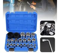 Havendro 21Pc 1/2" Drive Spline Socket 12 Point 8-36mm CR-V Metric Set Havendro Multicolor