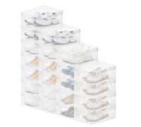 Havendro 22PCS Clear Plastic Shoe Storage Boxes Stackable Shoe Organiser Havendro Clear