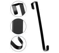 Havendro 2PCS 28CM Over The Door Hanger Front Door Wreath Metal Hook in Black Havendro Black