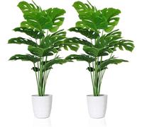 Havendro 2Pcs 75cm Artificial Palm Tree Fake Plant Pot Decor in Green Havendro Green