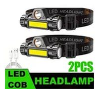 Havendro 2pcs Head Torch Headlight Headlamp Rechargeable LED Bright Waterproof in Black Havendro Black