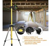 Havendro 3.7m Adjustable Telescopic Pole Tripod for Laser Level in Yellow | Size: 1000mm x 500mm Havendro Yellow 1000mm x 500mm