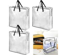 Havendro 3 X STORAGE REUSABLE LAUNDRY BAGS Moth & Moisture Proof in Clear Havendro Clear