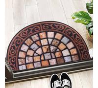 Havendro 3PCS Outdoor Door Mat Slate Effect Half Moon Anti-slip Rubber | Size: 80 cm x 50 cm Havendro Multicolor 80 cm x 50 cm