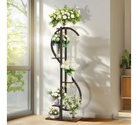 Havendro 5-Tier S-Shaped Corner Plant Stand Outdoor Planter Shelving in Black Havendro Black