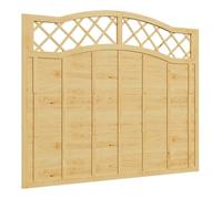 Havendro 6FT x 5FT Wide Wooden Garden Fence Panel Lattice Pressure in Natural Havendro Natural