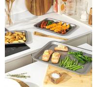 Havendro 6PC Non-Stick PFOA-Free Baking & Roasting Tray Set in Silver | Size: 100g Havendro Silver 100g
