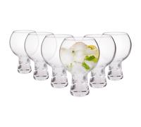 Havendro 6x 525ml Short Stem Gin Balloon Wine Glasses Cocktail Tonic Gift Set in Clear Havendro Clear