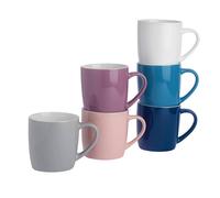 Havendro 6x Coloured Stoneware Coffee Mugs Tea Cups 350ml Light & Dark Havendro Multicolor
