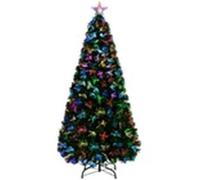 Havendro 7ft Pre Lit Christmas Tree with Fibre Optic LED Lights & Star in Green Havendro Green 7ft