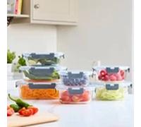 Havendro 7pcs Storage Container Set Glass Food Plastic Lids in Clear Havendro Clear