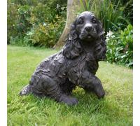 Havendro Cocker Spaniel Dog Statue Resin Garden Ornament in Brown | Size: 0.6m2 Havendro Brown 0.6m2