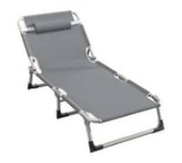 Havendro Garden Reclining Sun Lounger Folding Chair Beach Camping in Grey Havendro Grey