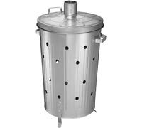 Havendro GARDEN RUBBISH FIRE BIN GALVANIZED INCINERATOR in Silver Havendro Silver