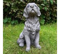 Havendro Grey Stone Cast Golden Retriever Garden Statue Ornament Havendro Grey