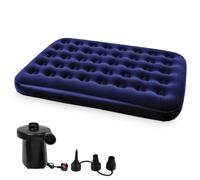 Havendro Inflatable AirBed Mattress Size Queen + Air Pump in Blue Havendro Blue