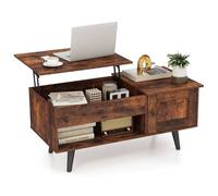Havendro Lift Top Coffee Table - Storage & Hidden Compartment, Brown Havendro Brown