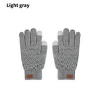 Havendro Light gray Unisex Warm Thick Thermal Woolly Knitted Stretch Gloves in Light Grey Havendro Light Grey One Size
