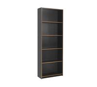 Havendro Matt Anthracite Grey Tall 5 Tier Bookcase Shelving Unit in Dark Grey Havendro Dark Grey
