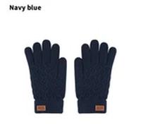 Havendro Navy blue Unisex Warm Thick Thermal Woolly Knitted Stretch Gloves Havendro Navy One Size