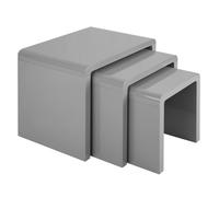 Havendro Nest of Tables Set of 3 Grey Gloss Coffee Side End Nesting Havendro Grey